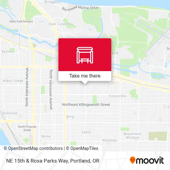 NE 15th & Rosa Parks Way map