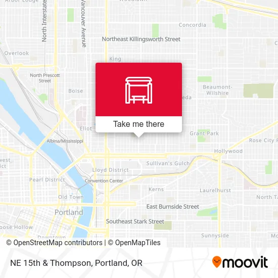 NE 15th & Thompson map
