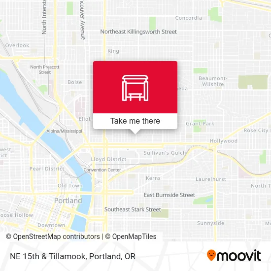 NE 15th & Tillamook map