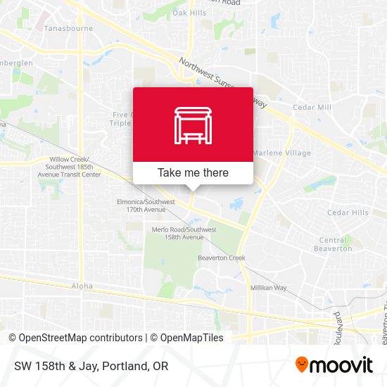 SW 158th & Jay map