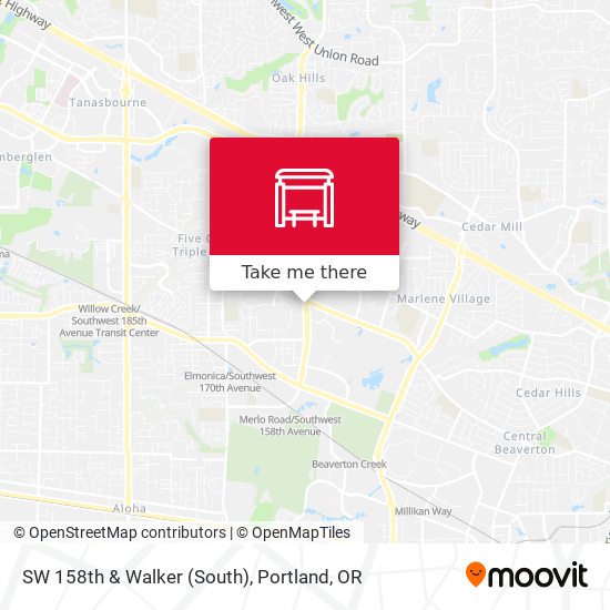 SW 158th & Walker (South) map