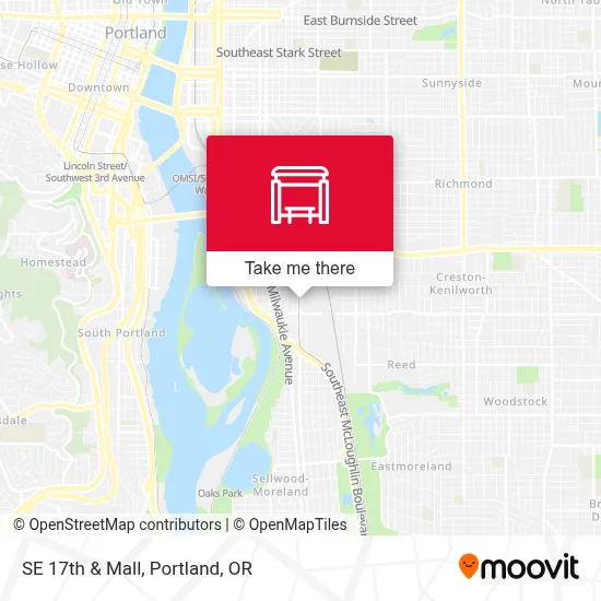 SE 17th & Mall map