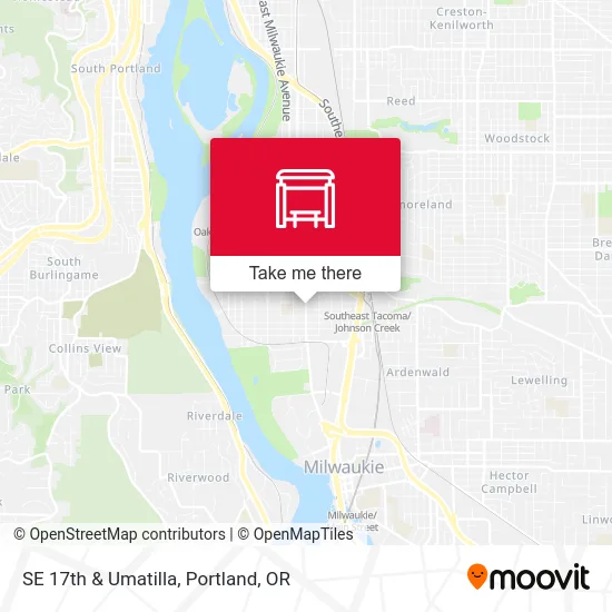 SE 17th & Umatilla map