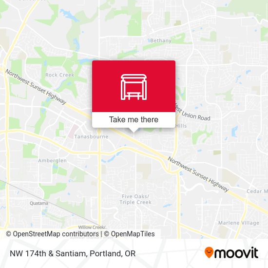 NW 174th & Santiam map