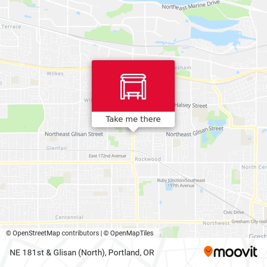 NE 181st & Glisan (North) map