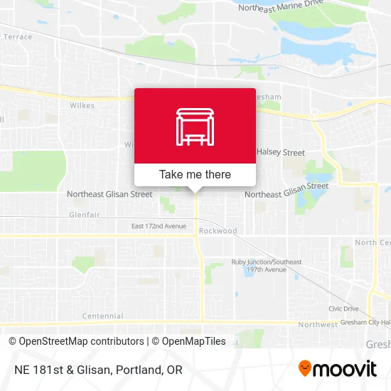 NE 181st & Glisan map