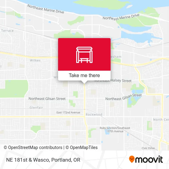 Mapa de NE 181st & Wasco