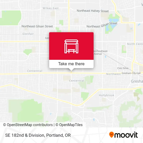 Mapa de SE 182nd & Division