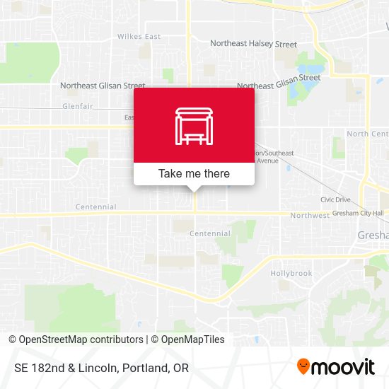 SE 182nd & Lincoln map