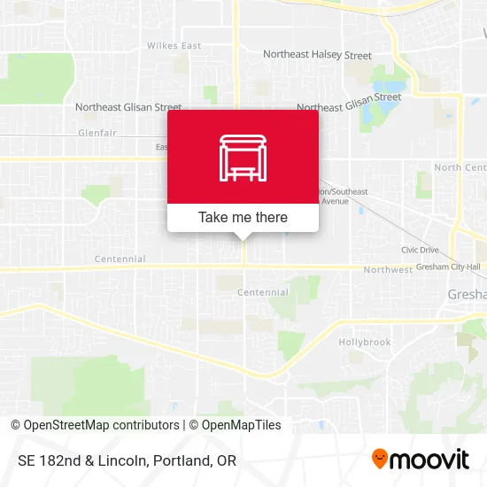SE 182nd & Lincoln map
