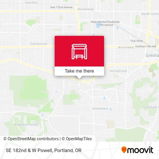 SE 182nd & W Powell map