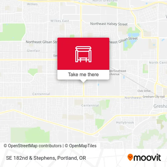 SE 182nd & Stephens map