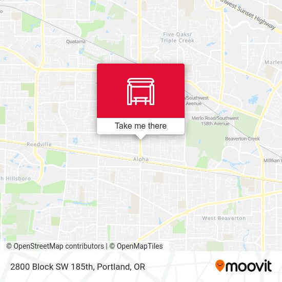 2800 Block SW 185th map
