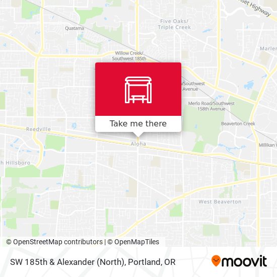 SW 185th & Alexander (North) map