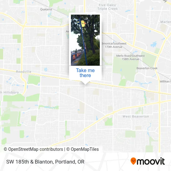 SW 185th & Blanton map