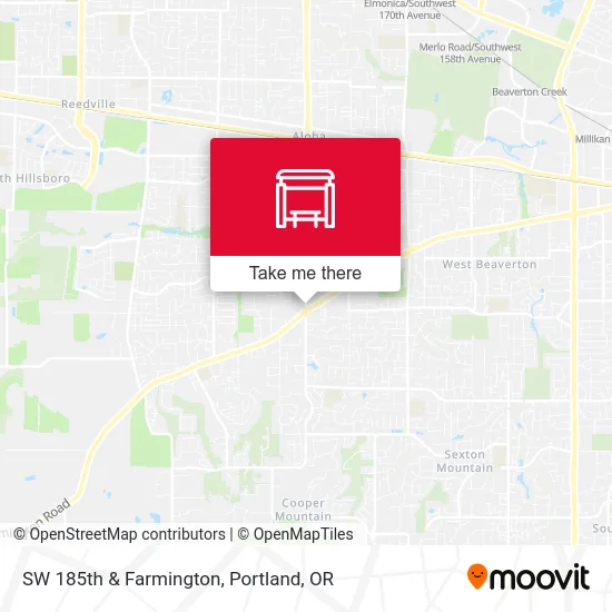 SW 185th & Farmington map