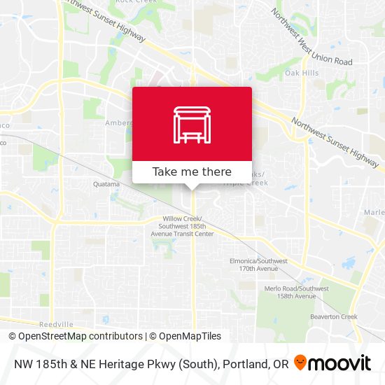 NW 185th & NE Heritage Pkwy (South) map