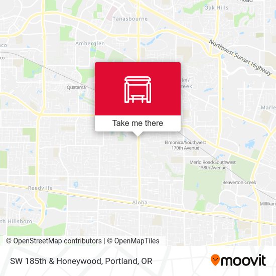 SW 185th & Honeywood map