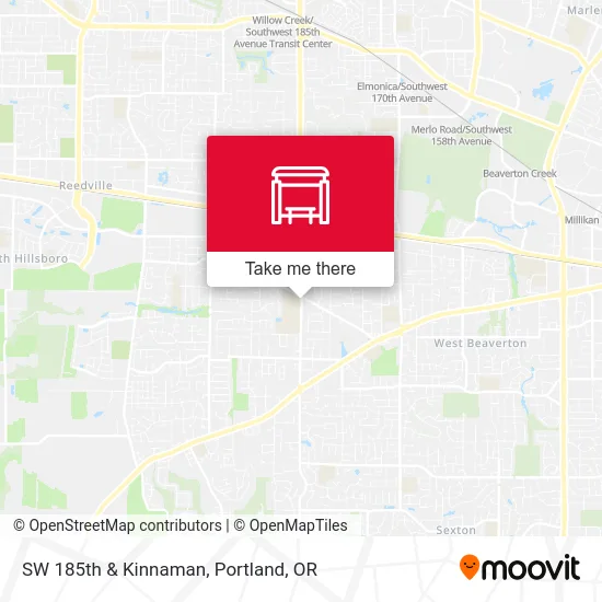 SW 185th & Kinnaman map