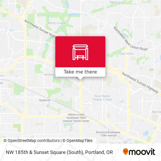 NW 185th & Sunset Square (South) map
