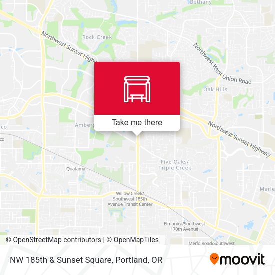 NW 185th & Sunset Square map