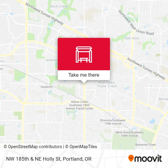 NW 185th & NE Holly St map