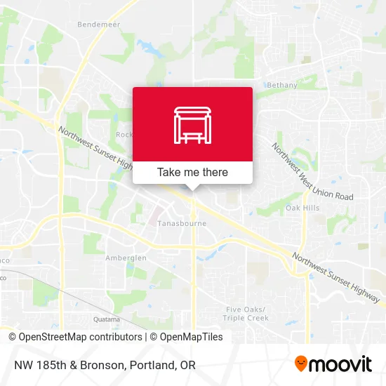 NW 185th & Bronson map