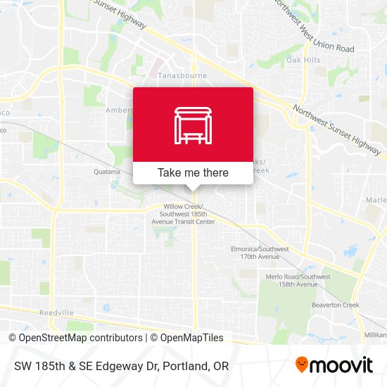 SW 185th & SE Edgeway Dr map