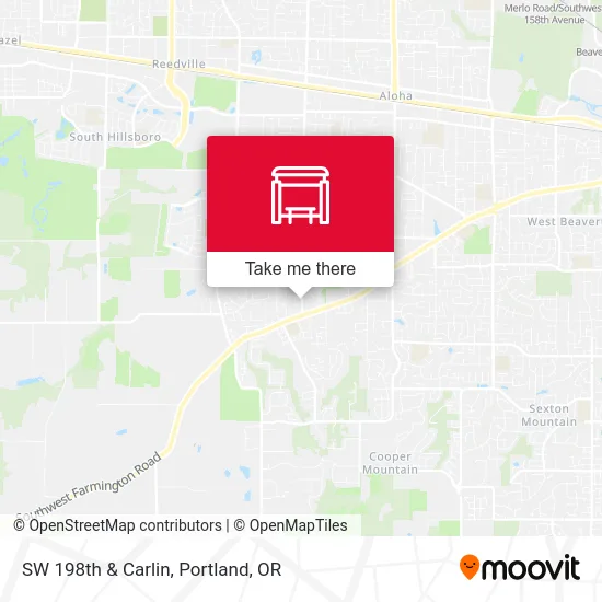 SW 198th & Carlin map