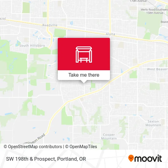 SW 198th & Prospect map