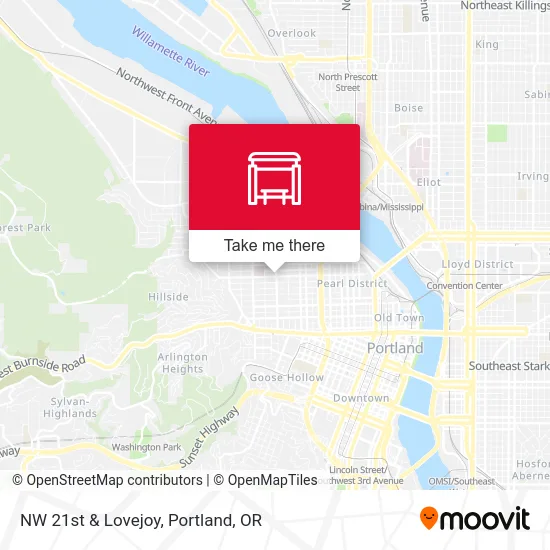 NW 21st & Lovejoy map