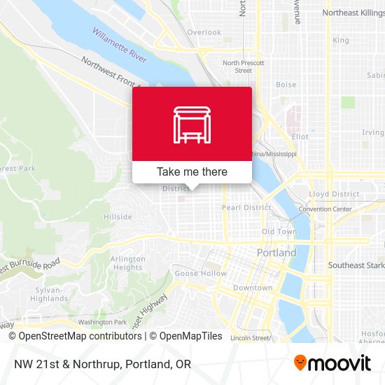 NW 21st & Northrup map