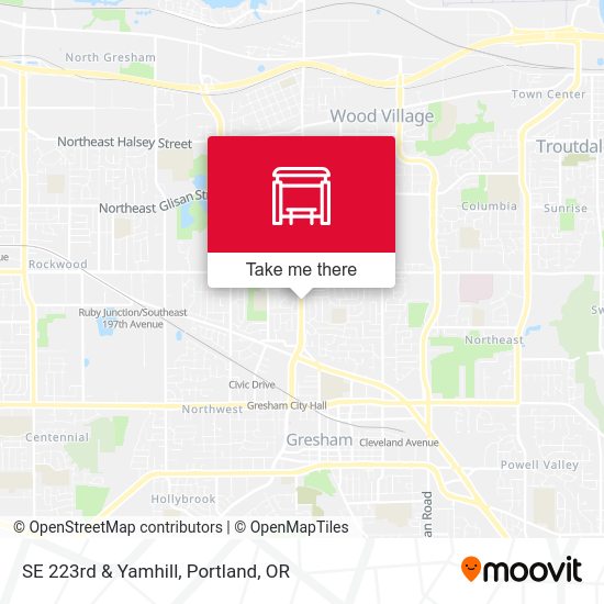 SE 223rd & Yamhill map