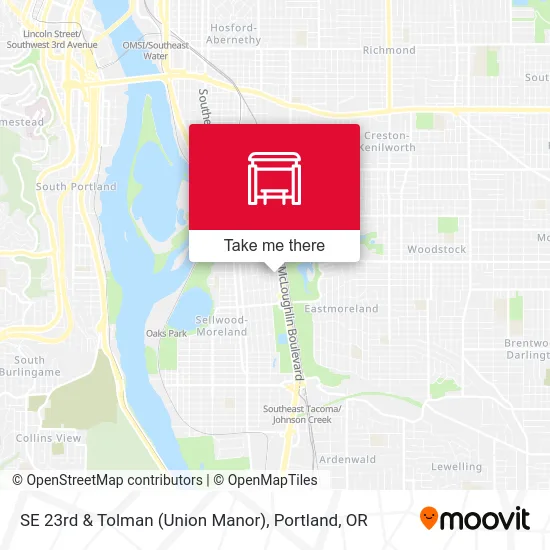 Mapa de SE 23rd & Tolman (Union Manor)