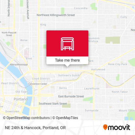 NE 24th & Hancock map