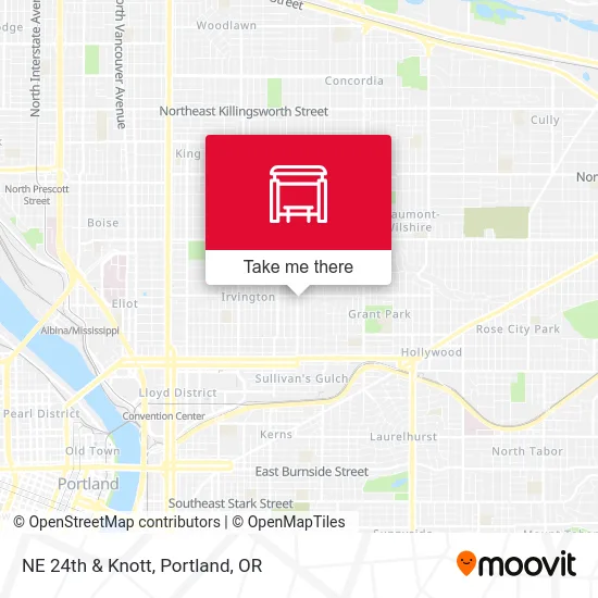 NE 24th & Knott map