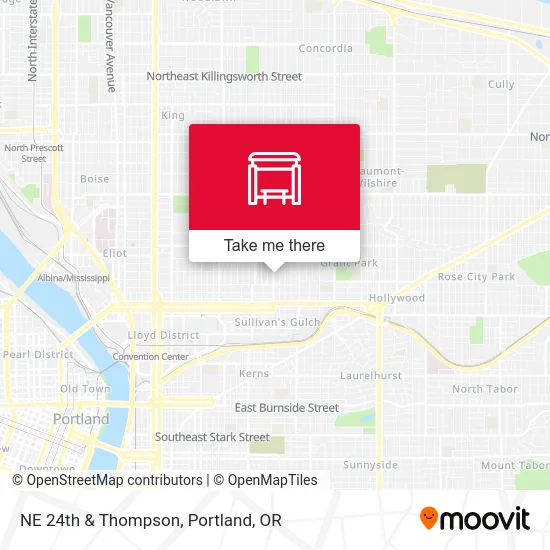 NE 24th & Thompson map