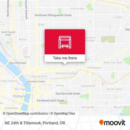 NE 24th & Tillamook map