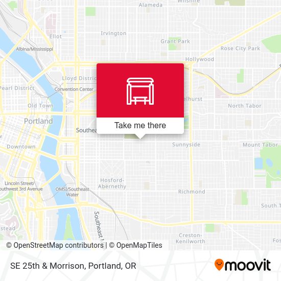 SE 25th & Morrison map