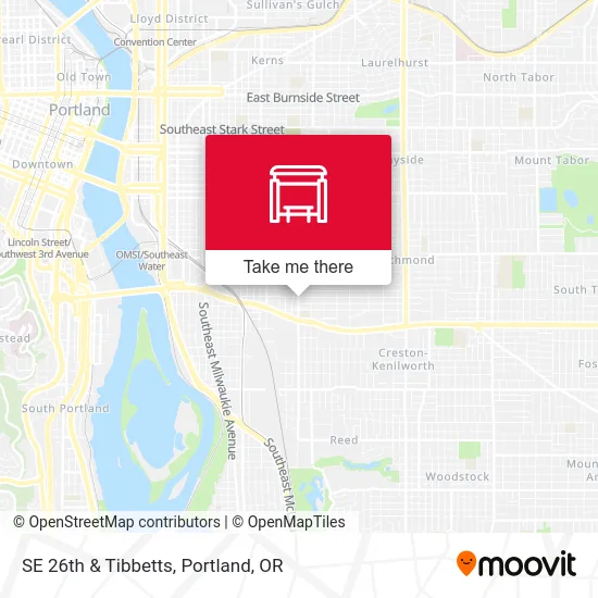 SE 26th & Tibbetts map
