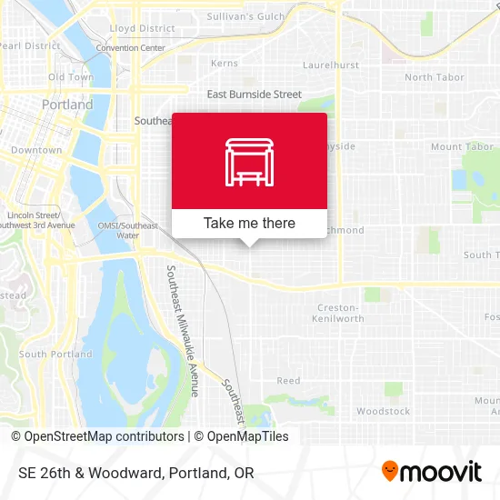 SE 26th & Woodward map