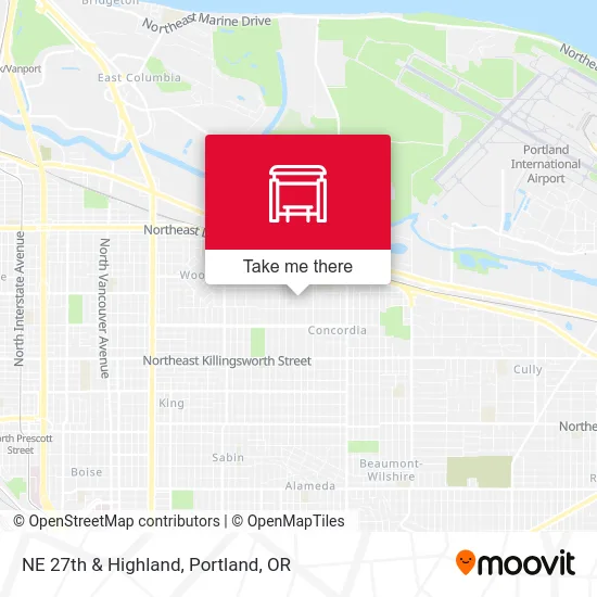 NE 27th & Highland map