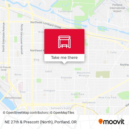 NE 27th & Prescott (North) map