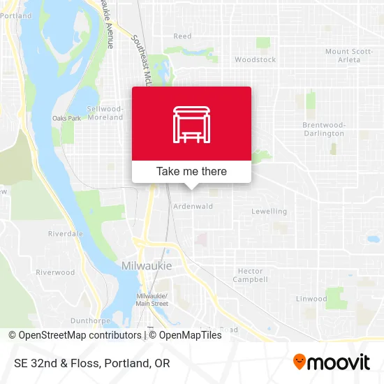 SE 32nd & Floss map