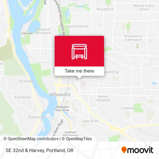 SE 32nd & Harvey map