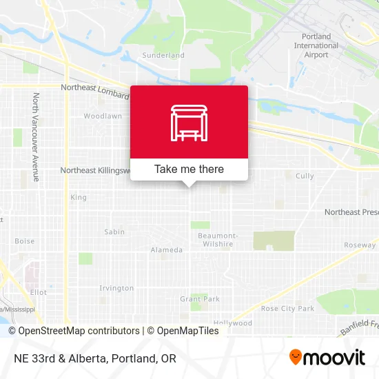 Mapa de NE 33rd & Alberta