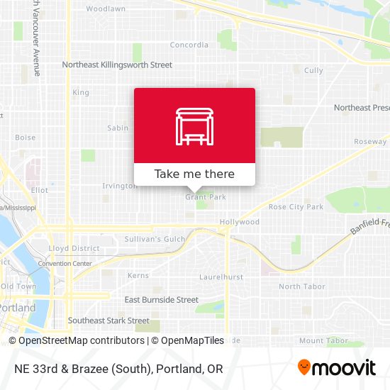 NE 33rd & Brazee (South) map