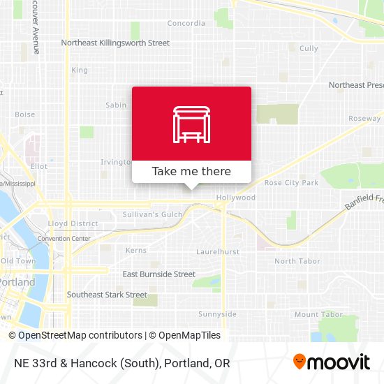 NE 33rd & Hancock (South) map