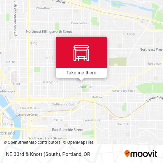 NE 33rd & Knott (South) map