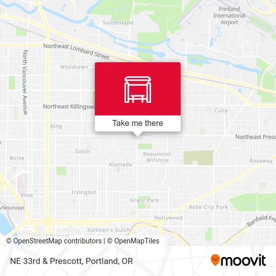 Mapa de NE 33rd & Prescott